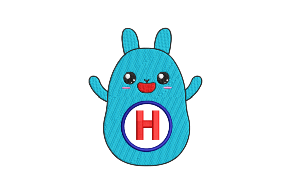 Cute Rabbit Letter H Embroidery Design Review