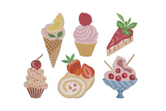 Set of Cakes and Ice Creams Design Review